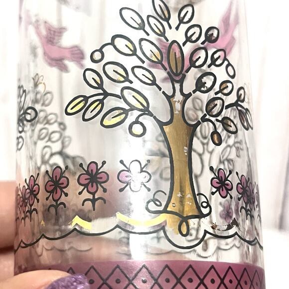 Vintage Gay Fad Garden of Allah High Ball Glasses 6” Tall 12 Oz MCM Set Of 2 - Picture 5 of 13